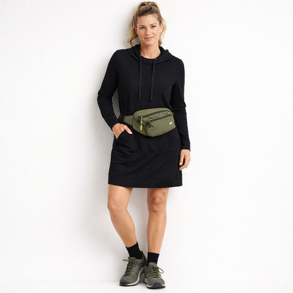 Fabletics Womens Hooded Sweatshirt Dress Med Athleisure Gorpcore Lounge Workout